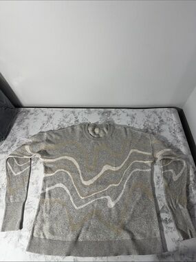 A New Day Women’s Gray Metallic Swirl Sweater Large